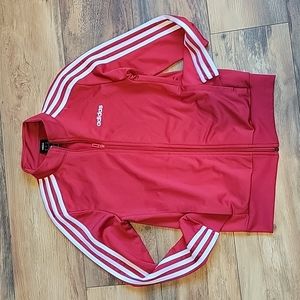 Adidas women's zip cranberry jacket,  X-Small